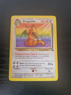Dragonite 19/62 Fossil Non Holo Pokemon Card - Image 1