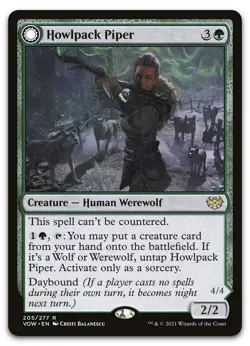 Howlpack Piper #205 (NM) Crimson Vow VOW Magic MTG - Image 1