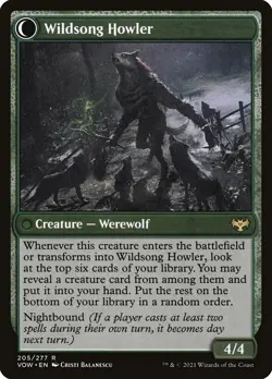 Howlpack Piper #205 (NM) Crimson Vow VOW Magic MTG - Image 2