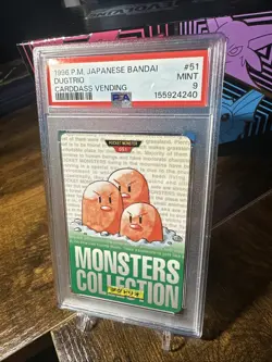1996 POKEMON JAPANESE BANDAI CARDDASS VENDING 51 DUGTRIO PSA 9 - Image 2