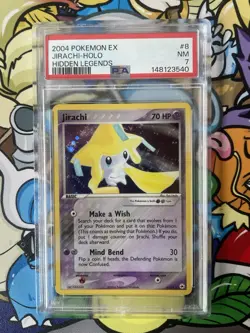 2005 POKEMON ENGLISH EX HIDDEN LEGENDS #8 JIRACHI-HOLO PSA 7 - Image 1