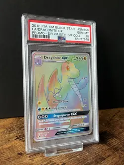 Pokemon Dragonite GX PSA 10 Full Art Rainbow SM156 Promo Dragon Majesty - Image 3
