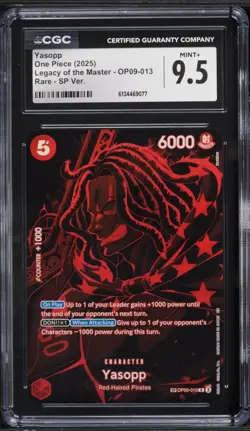 YASOPP OP09-013 - CGC 9.5 - SP ALT ART LEGACY OF THE MASTER ONE PIECE ENG - Image 1