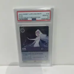 Disney Lorcana Elsa Gloves Off 19/P1 D100 Collector’s Edition PSA 10 - Image 1