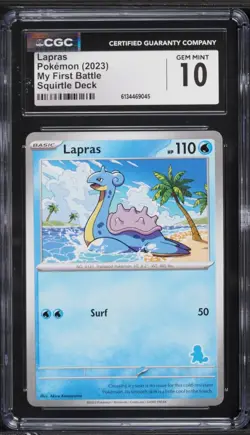 LAPRAS MY FIRST BATTLE DECK - CGC 10 - POP 6 - ENGLISH POKEMON CARD - Image 1