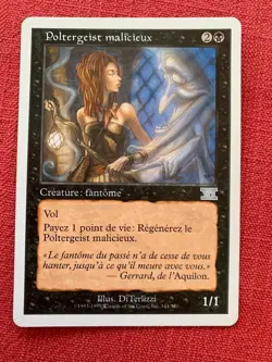 Carte Magic MTG 6eme edition (6ED) - Poltergeist malicieux FR EX - Image 1