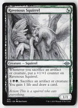 Ravenous Squirrel (Showcase) #375 (NM) Modern Horizons 2 MH2 Magic MTG - Image 1