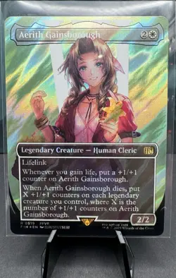 MTG Aerith Gainsborough Borderless Foil Final Fantasy Surge NM R0519 - Image 1
