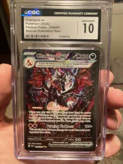 Pokemon 2024 Paldean Fates Sir #234/091 Charizard EX CGC 10 Gem Mint English - Image 1