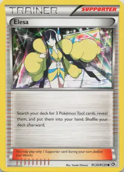Elesa RC20/RC25 Holo Common Legendary Treasures: Radiant Collection Pokemon LP - Image 1