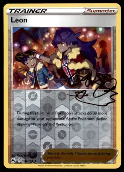 Leon 134/159 Holo Rare Crown Zenith Pokemon Reverse Holo Near Mint - Image 1