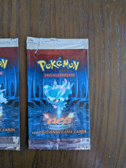 EMPTY Pokemon Neo Revelation Art Set x4 Booster Pack Wrappers WOTC - Image 4