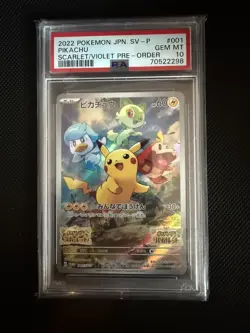 PSA 10 PIKACHU 001/SV-P - Scarlet & Violet pre-order promo 2022 Pokemon Japanese - Image 1