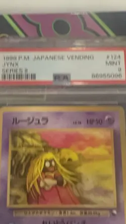 Pokemon Japanese Pocket Monsters Vending Series 2 #124 Jynx PSA 9 - Image 2