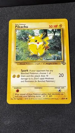 Pikachu 60/64 Jungle Regular Red Cheeks. Unlimited Pokemon Card Near Mint - Image 1