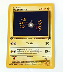 Team Rocket First Edition Magnemite Vintage Pokemon Card NM Condition - Image 3
