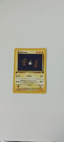 Team Rocket First Edition Magnemite Vintage Pokemon Card NM Condition - Image 5
