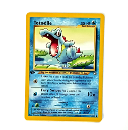 2000 Vintage Pokemon Neo Genesis 1st Edition Card 81 Totodile NM Condition - Image 1