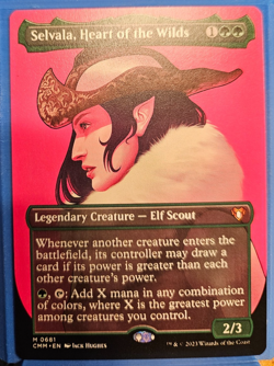 Magic The Gathering Selvala Heart Of The Wilds Borderless Commander Masters MiNT - Image 1