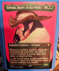 Magic The Gathering Selvala Heart Of The Wilds Borderless Commander Masters MiNT - Image 2
