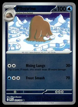 PILOSWINE - 024/094 Common Phantasmal Flames Pokemon Reverse Holo NM - Image 1