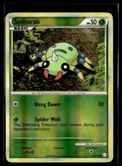 Spinarak 83/123 HeartGold & SoulSilver Reverse Holo Common Pokemon - Image 1
