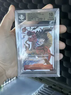 MONKEY.D.LUFFY ST01-012 2025 3RD ANN. EVENT WINNER PRIZE ENG BGS PRISTINE 10 - Image 1