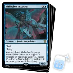 MALLEABLE IMPOSTOR X4 Wilds Of Eldraine: Commander Magic MTG MINT CARD - Image 1