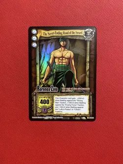 One Piece CCG Card TCG Roronoa Zoro The Never-Ending Sword The Quest Begins Holo - Image 1