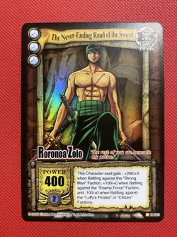 One Piece CCG Card TCG Roronoa Zoro The Never-Ending Sword The Quest Begins Holo - Image 2