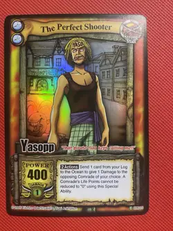 One Piece CCG Card TCG Yasopp The Perfect Shooter Holo The Quest Begins 2005 - Image 3
