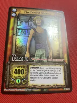One Piece CCG Card TCG Yasopp The Perfect Shooter Holo The Quest Begins 2005 - Image 4