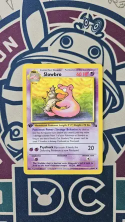 Slowbro 43/62 1st Edition Fossil WOTC Uncommon Pokemon Card - NM - Image 1