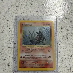 Pokemon TCG Houndour Holo Rare 5/75 Neo Discovery 50 HP English Unlimited Card - Image 1