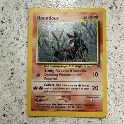 Pokemon TCG Houndour Holo Rare 5/75 Neo Discovery 50 HP English Unlimited Card - Image 3
