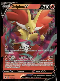 Pokemon Cards Delphox V 027/196 Lost Origin Holo V Rare NM *2 - Image 1