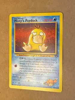 Misty's Psyduck 90/132 Gym Challenge Regular Pokemon card in Near Mint / NM cond - Image 3