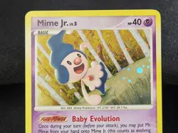 Pokemon TCG Mime Jr. Lv. 5 DP22 Diamond & Pearl Black Star Promo Holo Swirl LP - Image 3