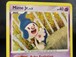 Pokemon TCG Mime Jr. Lv. 5 DP22 Diamond & Pearl Black Star Promo Holo Swirl LP - Image 5
