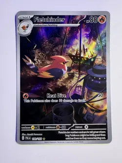 Pokemon TCG Fletchinder 199/193 SV02: Paldea Evolved Illustration Rare NM - Image 1