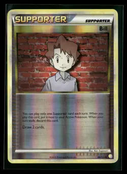 Bill 89/123 HeartGold & SoulSilver Reverse Holo Uncommon Pokemon - Image 1