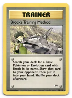Brock's Training Method LP 106/132 Unlimited Gym Heroes Pokemon TCG Regular - Image 1