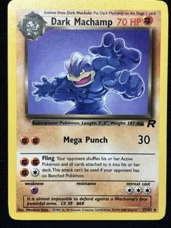 Dark Machamp LP 27/82 Unlimited Team Rocket Pokemon TCG Regular - Image 1