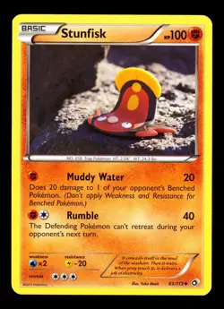 2013 Pokemon Black & White Legendary Treasures Stunfisk 83/113 - Image 1