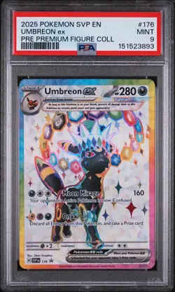 2025 Pokemon Umbreon EX #176 Black Star Promo Premium Figure PSA 9 MINT - Image 1