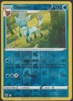 Glaceon 038/189 Reverse Holo Rare SWSH10: Astral Radiance Pokemon | MP - Image 1