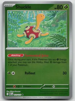 Shuckle 011/132 Uncommon Mega Evolution Pokemon Reverse Holo NM - Image 1