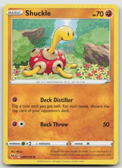 Shuckle 085/185 Uncommon Vivid Voltage Pokemon NM - Image 1
