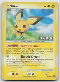 Pichu 045/100 Holo Promo Burger King Promos Pokemon Reverse Holo HP - Image 1