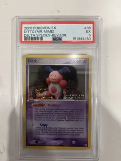 Pokemon 2005 Delta Species Ditto [Mr. Mime] 38/113 Reverse Holo PSA 5 - Image 1